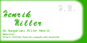 henrik miller business card